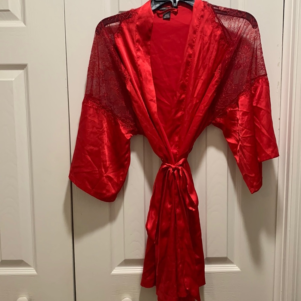 Victorias Secret Satin & Lace Robe